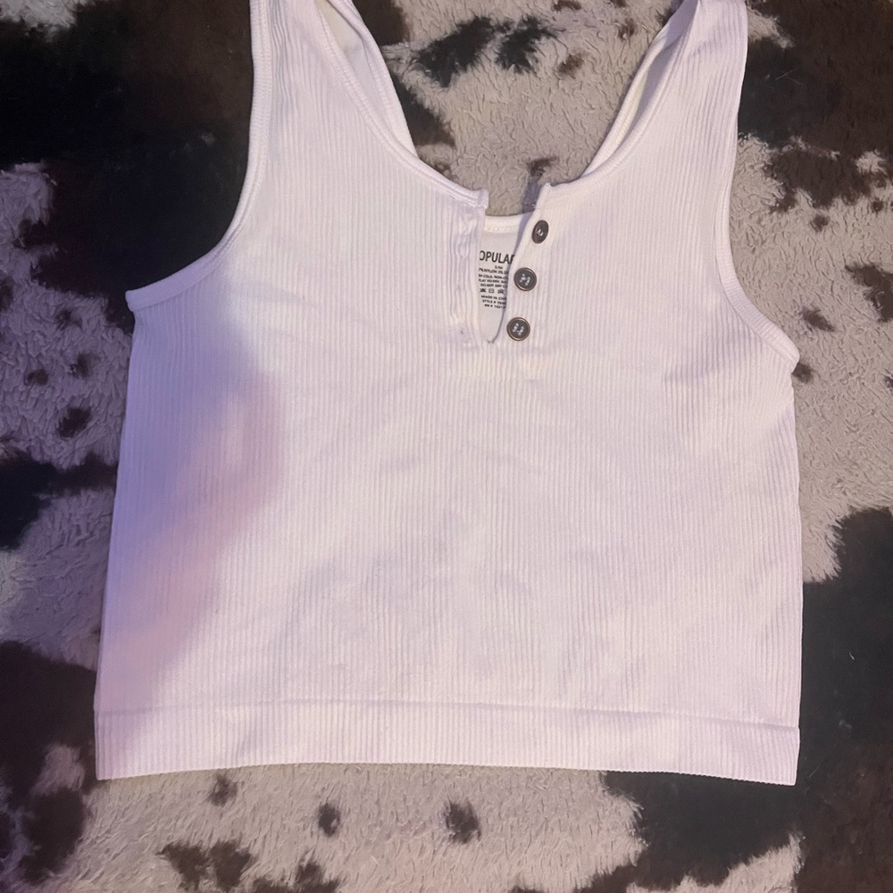 White Sleeveless Top